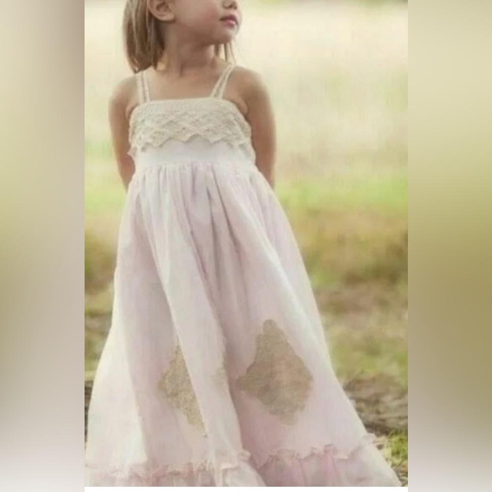NWT Well Dressed Wolf Dress Pink & Lace Maxi dress size 5